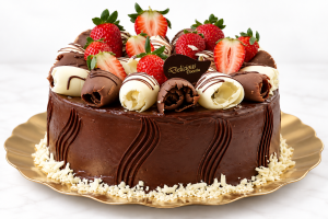 Bolo Duo Mousse com Morangos